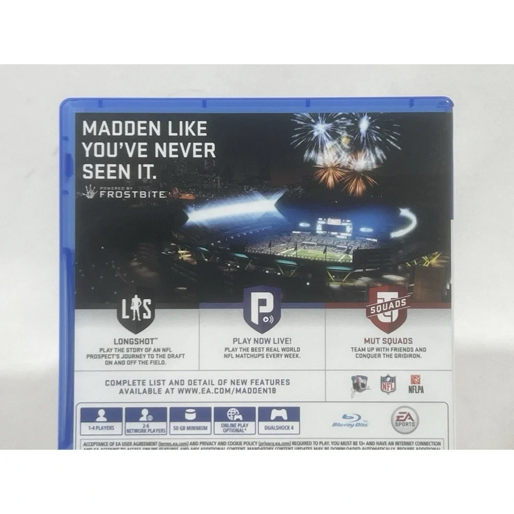 Madden NFL 18‎ PS4 Football Video Game EA Sports PlayStation 4 Tested